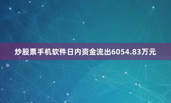 炒股票手机软件日内资金流出6054.83万元