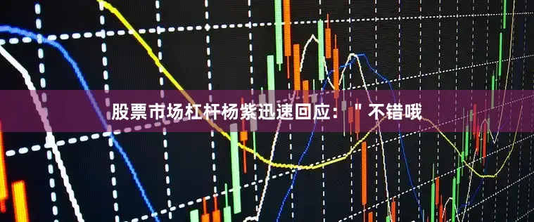 股票市场杠杆杨紫迅速回应：＂不错哦